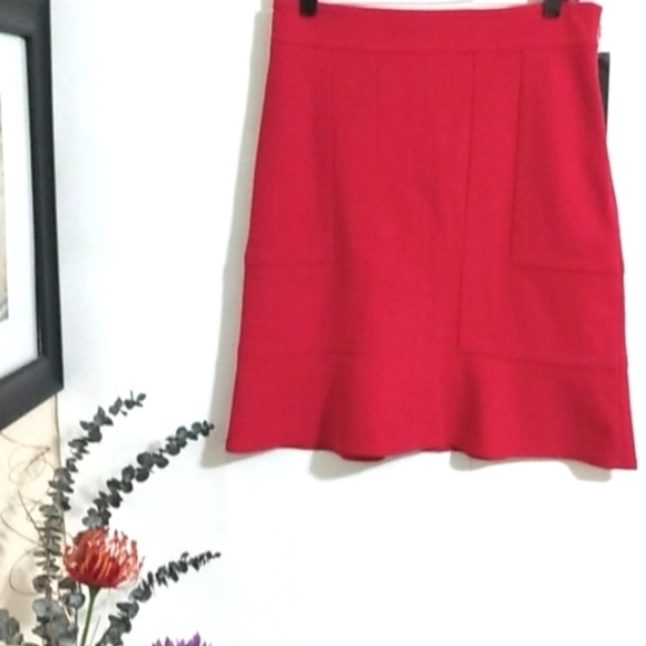 DKNY RED A-LINE SKIRT NWT SIZE 6 - Picture 2 of 12